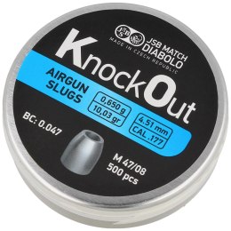 Śrut JSB KnockOut Slugs .177 / 4.51 mm 0.650 g, 500 szt (546124-500)