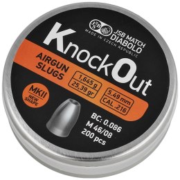 Śrut JSB KnockOut Slugs MK II .216 / 5.49 mm 1.645 g, 200 szt (546222-200)