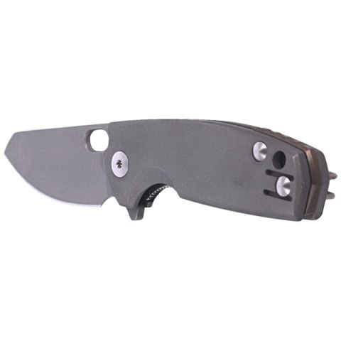 Nóż składany Fox Baby Core Stonewashed Titanium, Stonewashed M390 by Jesper Voxnæs (FX-608 TI)