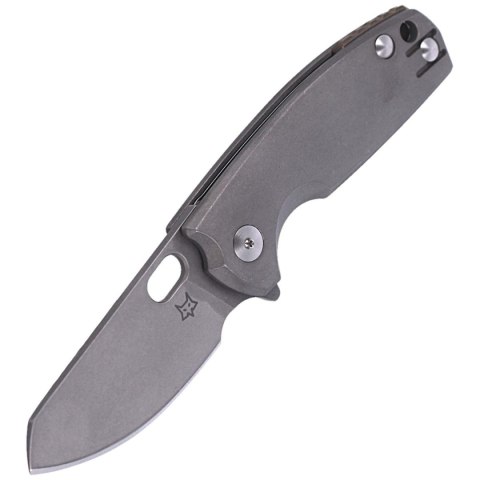 Nóż składany Fox Baby Core Stonewashed Titanium, Stonewashed M390 by Jesper Voxnæs (FX-608 TI)