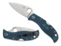 Nóż składany Spyderco LeafJumper Blue Lightweight FRN, Satin Plain K390 by Sal Glesser (C262PBLK390)