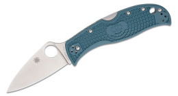 Nóż składany Spyderco LeafJumper Blue Lightweight FRN, Satin Plain K390 by Sal Glesser (C262PBLK390)