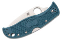 Nóż składany Spyderco LeafJumper Blue Lightweight FRN, Satin Plain K390 by Sal Glesser (C262PBLK390)