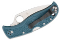 Nóż składany Spyderco LeafJumper Blue Lightweight FRN, Satin Plain K390 by Sal Glesser (C262PBLK390)