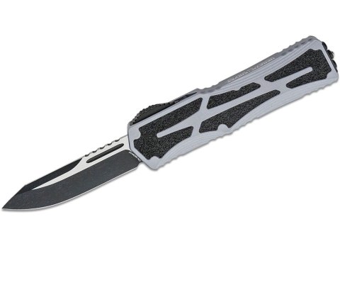 Nóż automatyczny OTF Heretic Colossus SE Gray Aluminum, Cerakote Two-Tone Black MagnaCut by Tony Marfione Jr.