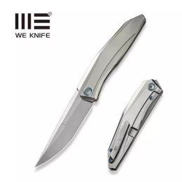 Nóż składany WE Knife Cybernetic LE No 016/205 Gray Titanium, Polished Bead Blasted CPM 20CV (WE22033-2)