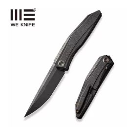 Nóż składany WE Knife Cybernetic LE No 201/205 Black Etching Pattern Titanium, Black Stonewashed CPM 20CV (WE22033-4)