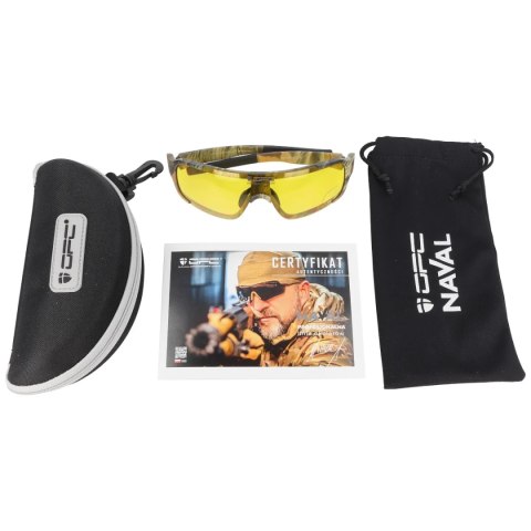 Okulary OPC Tactical JET I Naval Matt Camo, Yellow (N TJ I MATT CAMO YELLOW)