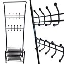 Wieszak stojący na ubrania obuwie czarny