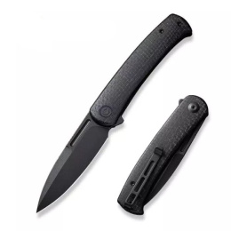 Nóż składany Civivi Caetus Black Burlap Micarta, Black Stonewashed 14C28N (C21025C-2)