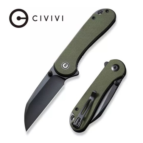 Nóż składany Civivi Elementum Wharncliffe OD Green G10, Black Nitro-V (C18062AF-2)