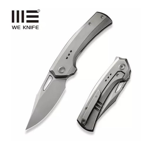 Nóż składany WE Knife Nefaris LE No 049/155 Polished Bead Blasted Titanium, Polished Bead Blasted CPM 20CV (WE22040D-2)