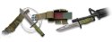 Nóż taktyczny z wielofunkcyjną kaburą K25 32068 Beyonet Knife