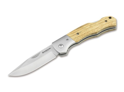 Magnum Rustic Nóż składany 20,5 cm, stal 440A, drewno Zebra