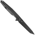 Nóż składany RikeKnife Framelock Black Titanium, Black Stonewashed M390 (RK1707T-BS)