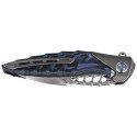 Nóż składany RikeKnife Thor 7 Integral Titanium Black / Blue G10, Satin 154CM (THOR7-BB)