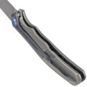 Nóż składany WE Knife Zonda Gray Hand Rubbed Titanium / Marble Carbon Fiber, Gray Hand Rubbed CPM 20CV by Kellen Bogardus (WE220