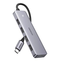 Adapter 4w1 UGREEN Hub USB-C do 4x USB 3.0 + USB-C CM219(szary)