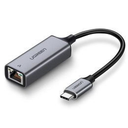 Adapter USB-C na RJ45 UGREEN aluminiowy, Gigabit Ethernet (szary)