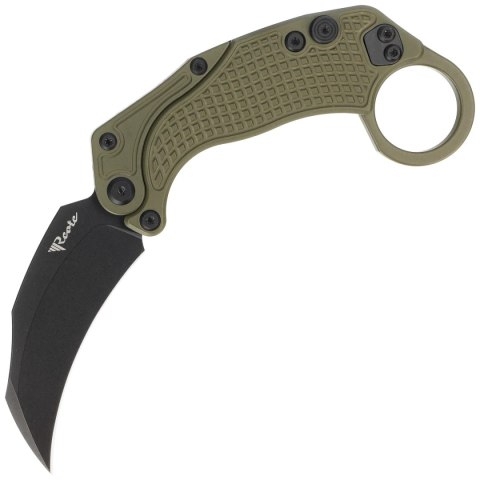 Nóż grwiatacyjny Reate EXO-K Gravity Karambit Green Aluminium, Black PVD N690