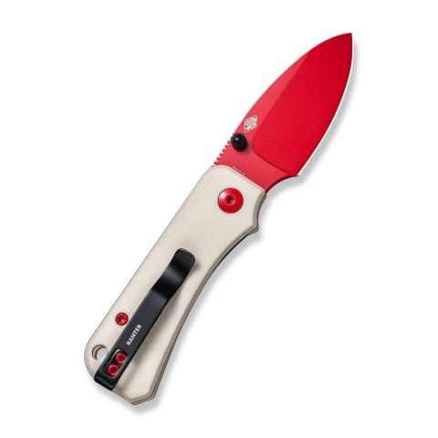 Nóż składany Civivi Baby Banter Ivory G10, Red Painted Nitro-V by Ben Petersen (C19068S-7)