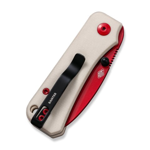 Nóż składany Civivi Baby Banter Ivory G10, Red Painted Nitro-V by Ben Petersen (C19068S-7)