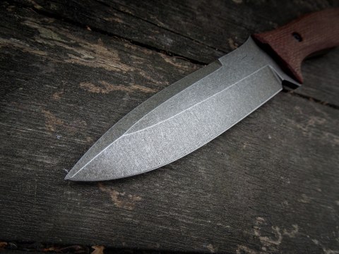 Nóż outdoorowy LKW F1, Stal O2, Długość Klingi 117 mm