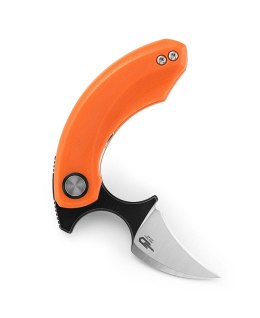 Nóż składany Bestech Strelit Orange G10, Satin/Black Stonewashed 14C28N by Ostap Hel (BG52C-2)