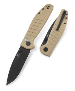 Nóż składany Bestechman Goodboy Khaki G10, Black DLC D2 by Keanu Alfaro (BMK04E)