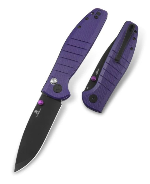 Nóż składany Bestechman Goodboy Purple G10, Black DLC D2 by Keanu Alfaro (BMK04F)