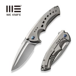 Nóż składany WE Knife Nexusia LE No 155/155 Bead Blasted Titanium, Bead Blasted CPM 20CV (WE22044-4)