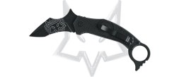 Nóż składany karambit FOX Moa Black G10, Black Stonewashed N690Co by Jared Wihongi (FX-653)