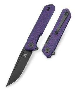 Nóż Bestechman Mini Dundee Purple G10, Black DLC D2 by Ostap Hel (BMK03J)