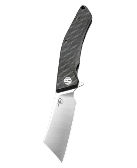 Nóż składany Bestech Cubis Black Micarta, Stonewashed/Satin D2 (BG42A)