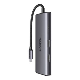 Adapter / Hub 7w1 UGREEN Revodok Pro USB do 2x USB-A 3.2, USB-C 3.2, SD/TF, PD