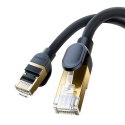Kabel sieciowy kat. 8 Baseus Ethernet RJ45, 40Gbps, 0,5m (czarny)