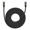 Kabel sieciowy w oplocie kat. 7 Baseus Ethernet RJ45, 10Gbps, 8m (czarny)