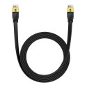 Płaski kabel sieciowy Baseus Ethernet RJ45, Gigabit, Cat.7, 5 m (czarny)
