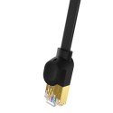 Płaski kabel sieciowy Baseus Ethernet RJ45, Gigabit, Cat.7, 8 m (czarny)