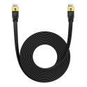 Płaski kabel sieciowy Baseus Ethernet RJ45, Gigabit, Cat.7, 8 m (czarny)