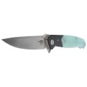 Nóż składany Bestech Swordfish Black / Jade G10, Satin D2 (BG03E)