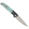 Nóż składany Bestech Swordfish Black / Jade G10, Satin D2 (BG03E)