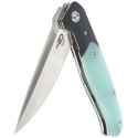 Nóż składany Bestech Swordfish Black / Jade G10, Satin D2 (BG03E)