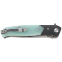 Nóż składany Bestech Swordfish Black / Jade G10, Satin D2 (BG03E)