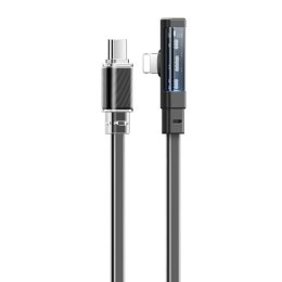 Kabel USB-C do Lightning Mcdodo CA-3440 90 stopni 1.2m z LED (czarny)