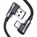 Kabel USB do USB-C, kątowy UGREEN US176, 3A, 2m (czarny)