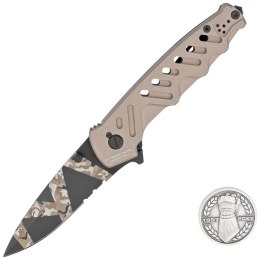 Nóż składany Extrema Ratio Caimano Nero N.A. Ranger LE No 073/250 Tactical Mud Aluminium, Geotech Camo N690 (04.1000.0166/BW/TM)