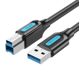 Kabel do drukarki USB 3.0 A do B Vention COOBF 2A 1m czarny PVC