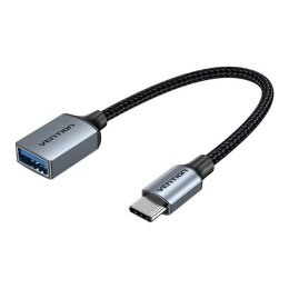Kabel USB 3.0 C męski do USB żeński OTG Vention CCXHB 0,15m, 2A (szary)