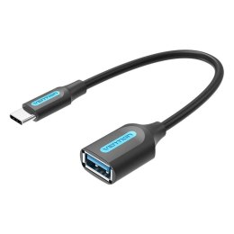 Kabel USB-C 3.1 męski do USB żeński OTG Vention CCVBB 0,15 m, 2A, czarny